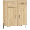 Image de Vidaxl Buffet Haut ChÃªne Sonoma 69,5x34x180 Cm Bois D'ingÃ©nierie