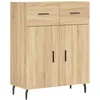 Image de Vidaxl Buffet Haut ChÃªne Sonoma 69,5x34x180 Cm Bois D'ingÃ©nierie