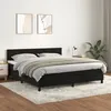 Image de vidaXL Sommier Ã  lattes de lit avec matelas Noir 180x200 cm Velours