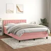 Image de 3141550 vidaXL Lit Ã  sommier tapissier avec matelas Rose 140x200 cm Velours