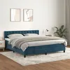 Image de VidaXL Lit Ã  sommier tapissier et matelas Bleu foncÃ© 180x200cm Velours - ModÃ¨le 3141561
