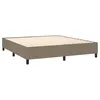 Image de vidaXL Lit Ã  sommier tapissier avec matelas Taupe 180x200 cm Tissu