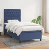 Image de VidaXL Lit Ã  sommier tapissier avec matelas Bleu 90x190 cm Tissu - ModÃ¨le 3141983