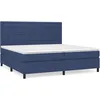 Image de Lit Ã  sommier tapissier avec matelas Bleu 200x200 cm Tissu