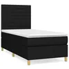 Image de vidaXL Lit Ã  sommier tapissier et matelas Noir 80x200 cm Tissu