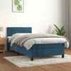 Image de vidaXL Lit Ã  sommier tapissier avec matelas Marron foncÃ© 200x200 cm