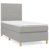 Image de vidaXL Lit Ã  sommier tapissier avec matelas Gris clair 80x200 cm Tissu