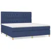 Image de Lit Ã  sommier tapissier avec matelas Bleu 200x200 cm Tissu