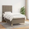 Image de 3142613 vidaXL Lit Ã  sommier tapissier avec matelas Taupe 80x200 cm Tissu