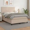 Image de vidaXL Lit Ã  sommier tapissier avec matelas Cappuccino 140x200 cm