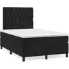 Image de vidaXL Lit Ã  sommier tapissier avec matelas Noir 120x200 cm Velours