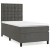 Image de vidaXL Lit Ã  sommier tapissier et matelas Gris foncÃ© 90x200 cm Velours