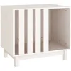 Image de Vidaxl Niche Pour Chien Blanc 70x50x62 Cm Bois De Pin Massif