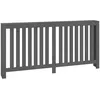 Image de Vidaxl Cache-Radiateur Gris 169x19x84 Cm Bois Massif De Pin