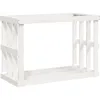 Image de Vidaxl Porte-BÃ»ches D'extÃ©rieur Blanc 108x52x74 Cm Bois Massif De Pin