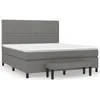 Image de Lit Ã  sommier tapissier avec matelas Gris foncÃ© 180x200cm Tissu