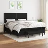 Image de vidaXL Lit Ã  sommier tapissier avec matelas Noir 180x200 cm Tissu