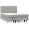 Image de Lit Ã  sommier tapissier avec matelas Gris clair 160x200cm Tissu