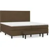 Image de Lit Ã  sommier tapissier avec matelas Marron foncÃ© 200x200 cm