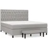 Image de Lit Ã  sommier tapissier avec matelas Gris clair 180x200cm Tissu