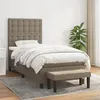 Image de vidaXL Lit Ã  sommier tapissier avec matelas Taupe 90x200 cm Tissu