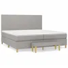Image de Lit Ã  sommier tapissier avec matelas Gris clair 200x200cm Tissu