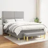 Image de 3137069 vidaXL Lit Ã  sommier tapissier avec matelas Gris clair 140x190cm Tissu
