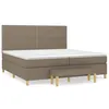 Image de Lit Ã  sommier tapissier avec matelas Taupe 200x200 cm Tissu