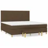 Image de Lit Ã  sommier tapissier avec matelas Marron foncÃ© 200x200 cm