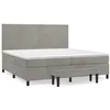 Image de Lit Ã  sommier tapissier et matelas Gris clair 200x200cm Velours