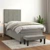 Image de 3137809 vidaXL Lit Ã  sommier tapissier et matelas Gris clair 80x200 cm Velours