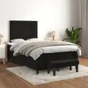 Image de Vidaxl Lit Ã  Sommier Tapissier Avec Matelas Noir 120x200 Cm Velours