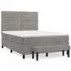 Image de Sommier Ã  lattes de lit et matelas Gris clair 140x190cm Velours