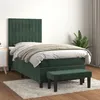 Image de vidaXL Sommier Ã  lattes de lit avec matelas Vert foncÃ© 100x200 cm