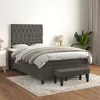 Image de Lit Ã  sommier tapissier et matelas Gris foncÃ© 120x200cm Velours