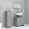 Image de vidaXL Ensemble de meubles de salle de bain 3 pcs Sonoma gris