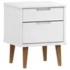 Image de vidaXL Table de chevet MOLDE Blanc 40x35x48 cm Bois de pin massif