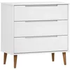 Image de vidaXL Commode MOLDE Blanc 80x40x80 cm Bois de pin massif