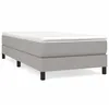 Image de vidaXL Lit Ã  sommier tapissier avec matelas Gris clair 90x200 cm Tissu