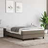 Image de vidaXL Lit Ã  sommier tapissier avec matelas Taupe 120x200 cm Tissu