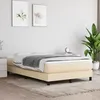 Image de vidaXL Lit Ã  sommier tapissier avec matelas CrÃ¨me 120x200 cm Tissu