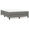 Image de vidaXL Lit Ã  sommier tapissier avec matelas Gris foncÃ© 140x190cm Tissu