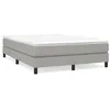 Image de vidaXL Lit Ã  sommier tapissier avec matelas Gris clair 140x200cm Tissu