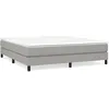 Image de vidaXL Lit Ã  sommier tapissier avec matelas Gris clair 180x200cm Tissu