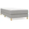 Image de vidaXL Lit Ã  sommier tapissier avec matelas Gris clair 90x200 cm Tissu
