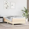 Image de vidaXL Lit Ã  sommier tapissier avec matelas CrÃ¨me 90x200 cm Tissu