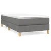 Image de vidaXL Lit Ã  sommier tapissier avec matelas Gris foncÃ© 100x200cm Tissu