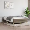 Image de vidaXL Lit Ã  sommier tapissier avec matelas Taupe 140x190 cm Tissu