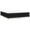 Image de vidaXL Lit Ã  sommier tapissier avec matelas Noir 160x200 cm Tissu