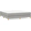 Image de vidaXL Lit Ã  sommier tapissier avec matelas Gris clair 180x200cm Tissu